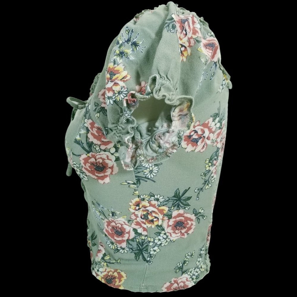 Lace Up Floral Prairie Top - Picture 3 of 5